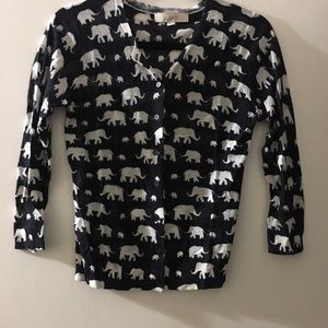 Animal print long sleeve light sweater cardigan